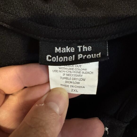 KFC Polo Shirt 2XL Black Kentucky Fried Chicken Short Sleeve Employee Uniform - Picture 3 of 8